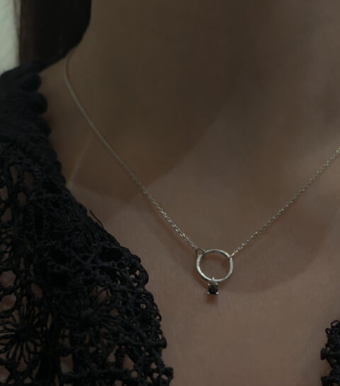 Juni necklace black diamond